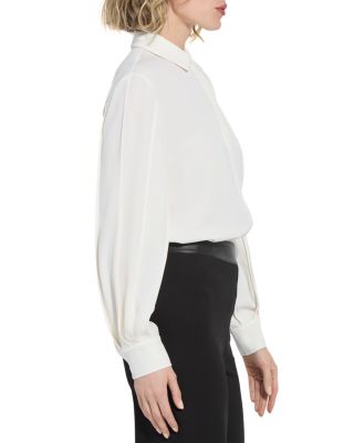 Ivette Pleated Balloon Sleeved Blouse