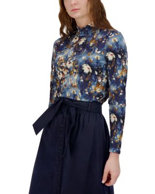 Printed Mock Neck Top 