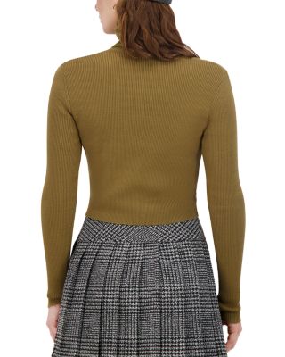 Knit Crewneck Cropped Cardigan Sweater