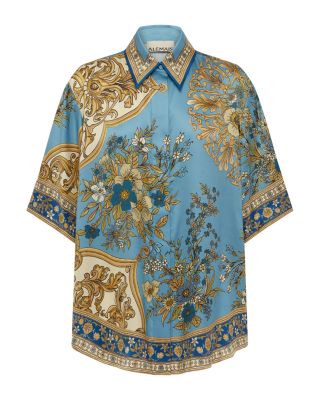 Cassie Silk Brocade Shirt