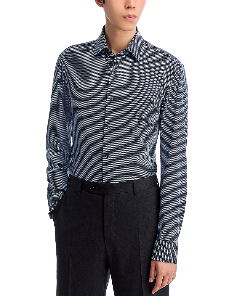 Boss Hank Slim Fit Stretch Button-Front Shirt
