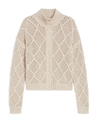 Ghinea Diamond Knit Sequin Cardigan