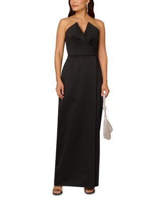 Strapless Satin Column Dress