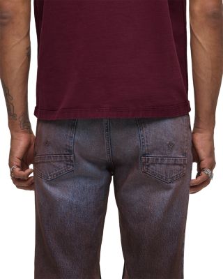 Walker Kick Flare Jeans in Coated Port