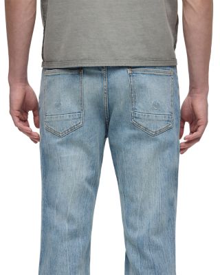 Walker Kick Flare Distressed Jeans in Resort Blue