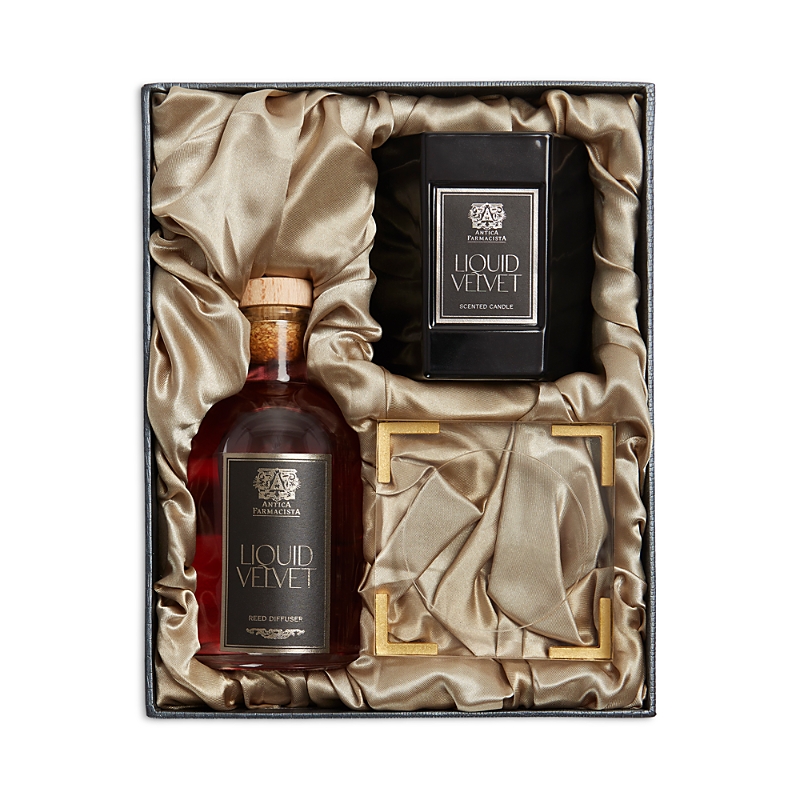 Antica Farmacista Candle & Diffuser Gift Set - Liquid Velvet In Black