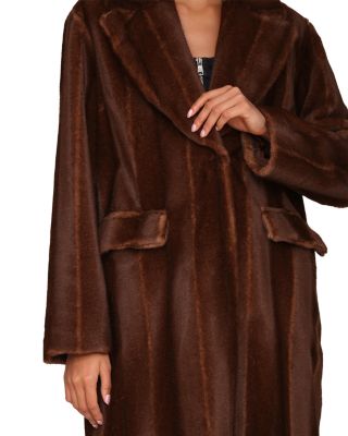 Faux Mink Fur Maxi Coat