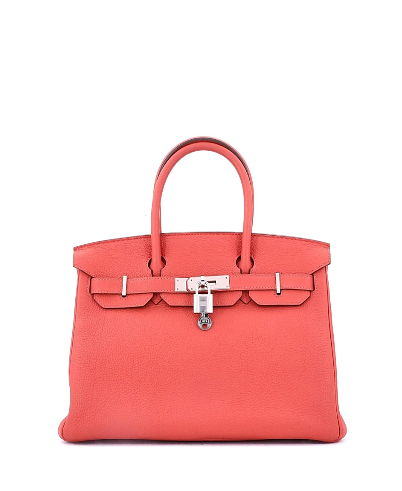 Pre-owned Pre-owned Hermes Hermes Birkin 30 Handbag Red Togo With Palladium Hardware