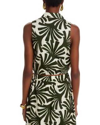 Highland Cotton Tie Front Top