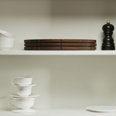 Silhouette Oval Tray, Dark Brown