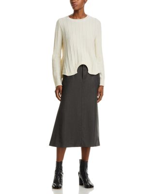 Asymmetric Crewneck Sweater