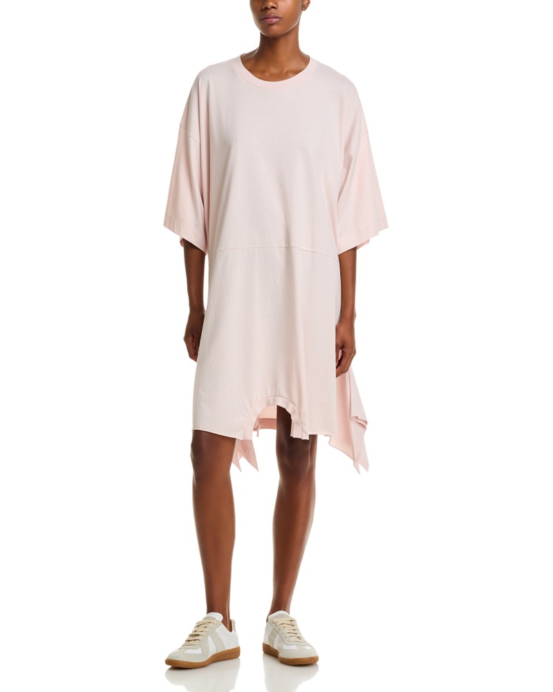 MM6 Maison Margiela Asymmetrical Cotton Dress in Pink