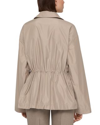 Gathered Waist Snap Jacket