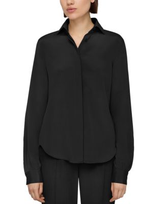 Lafayette 148 New York - Silk Blend Concealed Button Blouse