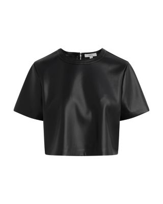The Boxy Faux Leather Tee