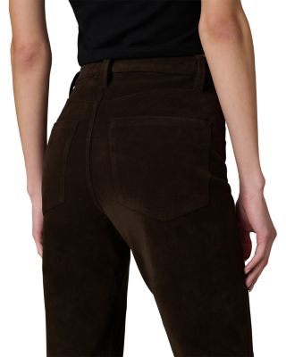 The Margot Slim Faux Suede Jeans in Dark Chocolate