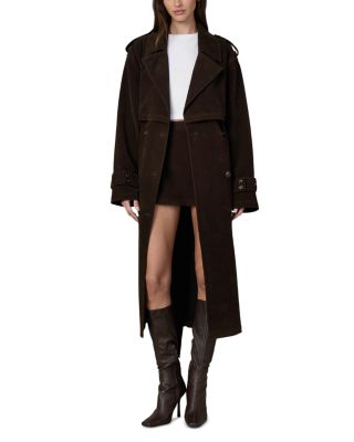 The Elizabeth Faux Suede Trench Coat