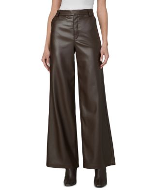 The Mia Faux Leather Wide Leg Pants