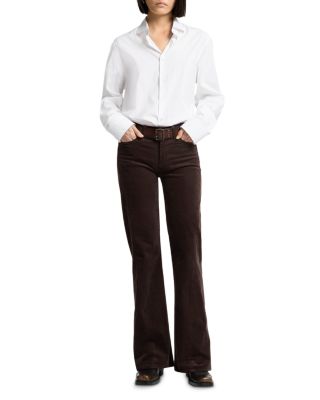 Twisted Dojo Tailorless Flare Leg Pants in Corduroy Coffee