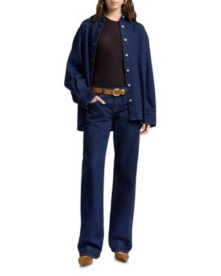 Oversized Fit Pleated Overshirt  