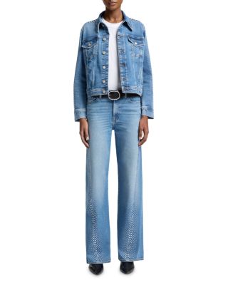 Twisted Lotta Embellished Flare Leg Jeans in Love Soul