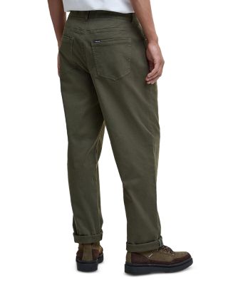 Washed Slim Fit Stretch Twill Trousers