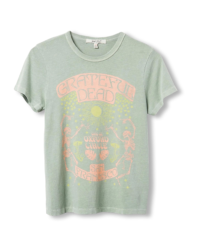 Junk Food Clothing Women's Grateful Dead Skeleton Solstice Original Tee In Green