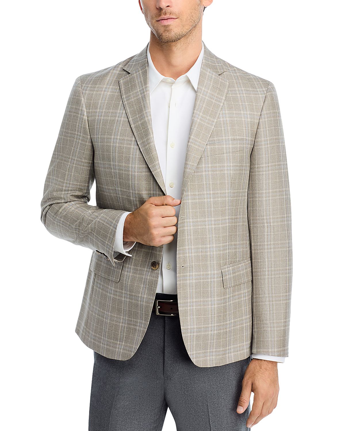 The Men's Store at Bloomingdale's Plaid Regular Fit Sport Coat - Exclusive