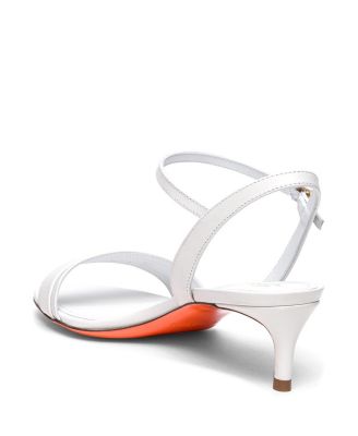 Women's Leather Mid-heel Sandal