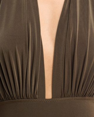 Halter Low Back One Piece Swimsuit