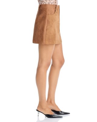 Faux Suede Mini Skirt - Exclusive