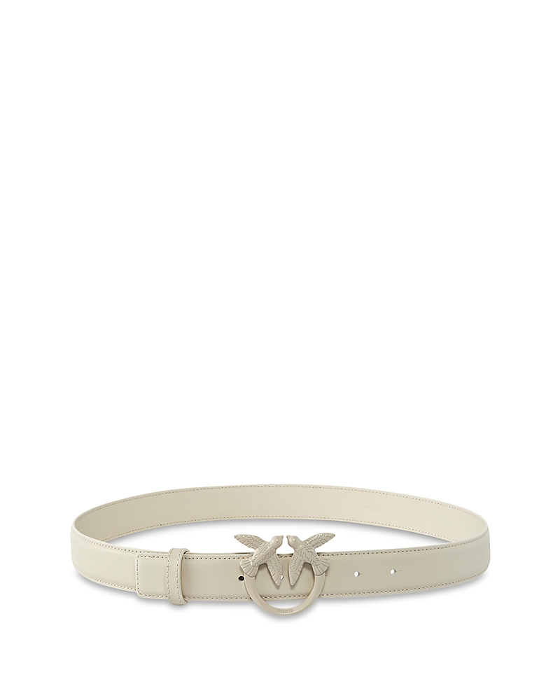Pinko Belt With Colored Buckle 3cm In White