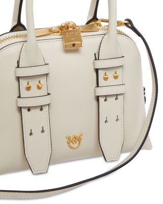 Leather Bowling Bag Zip Mini