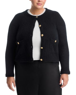 100% Cashmere Chevron Trim Cardigan - Exclusive