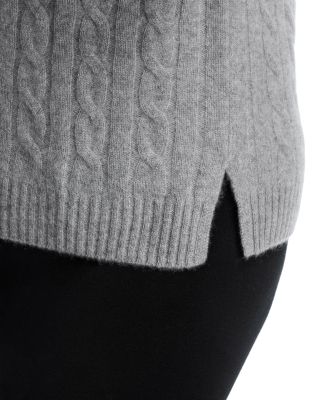 100% Cashmere Cable Knit Crewneck Sweater - Exclusive