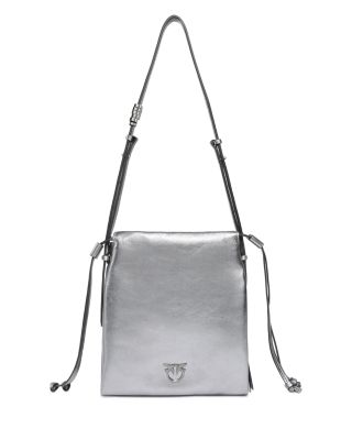 Slouchy Mini Metallic Suede Shoulder Bag