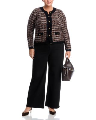 100% Cashmere Tweed Crewneck Cardigan - Exclusive