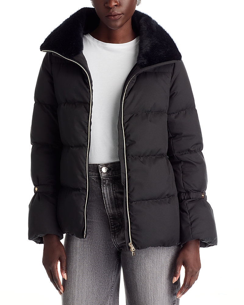 Herno Quilted Faux Fur Collar Jacket