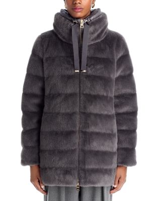 Lady Alternative Faux Fur A Line Coat