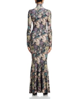 Turtleneck Fishtail Gown