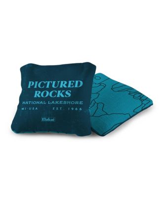 6x6 Pictured Rocks National Park Durasuede + Turbo Polyglide Pilot Versacraft Cornhole Bags