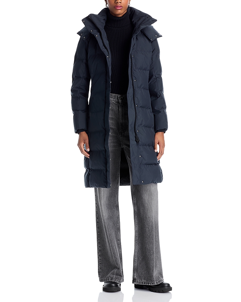 Save The Duck Helsinki Hooded Quilted Coat In Blue