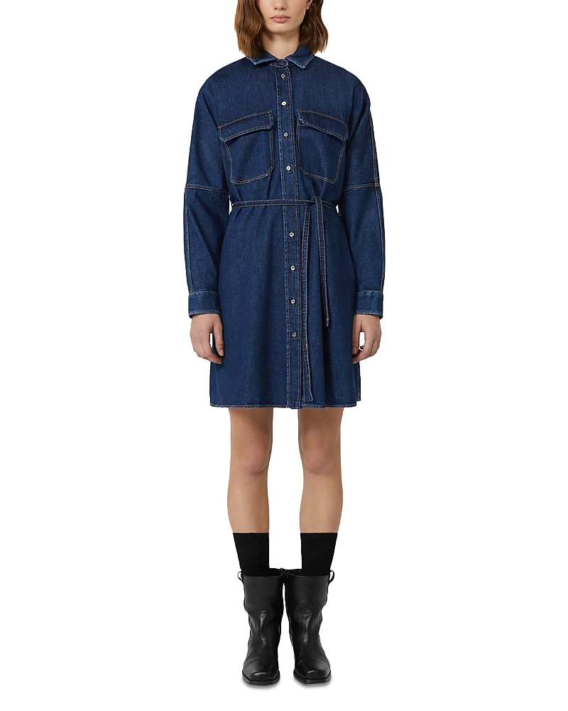 Weekend Max Mara Balenio Long Sleeve Denim Shirtdress In Blue