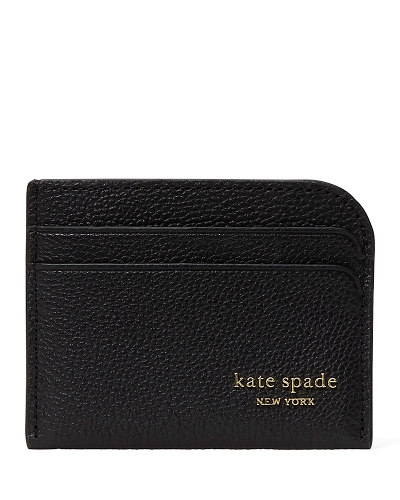 Kate Spade New York Devin Saffiano Leather Card Holder In Black