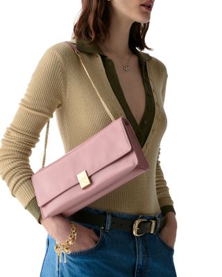 Deco Glazed Leather Soft Shoulder Bag