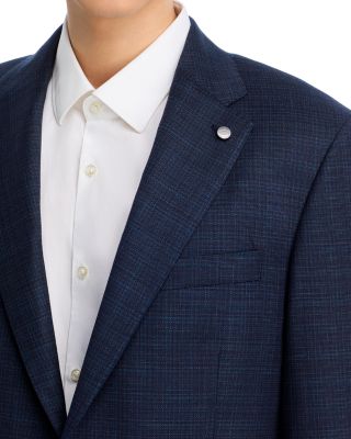 New York Textured Solid Classic Fit Suit