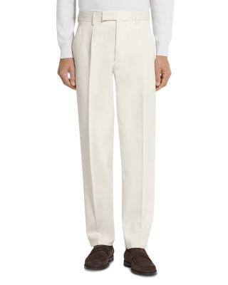 Cotton & Wool Pleated Pants