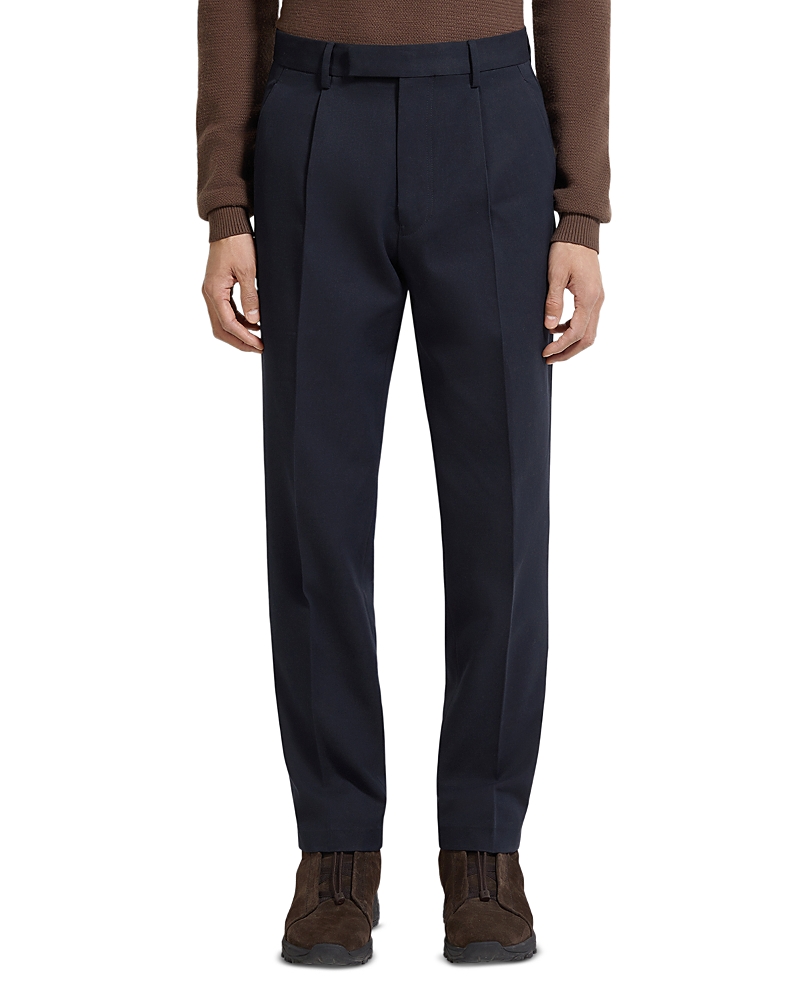 Zegna Man Pants Charcoal Size 38 Wool In Blue