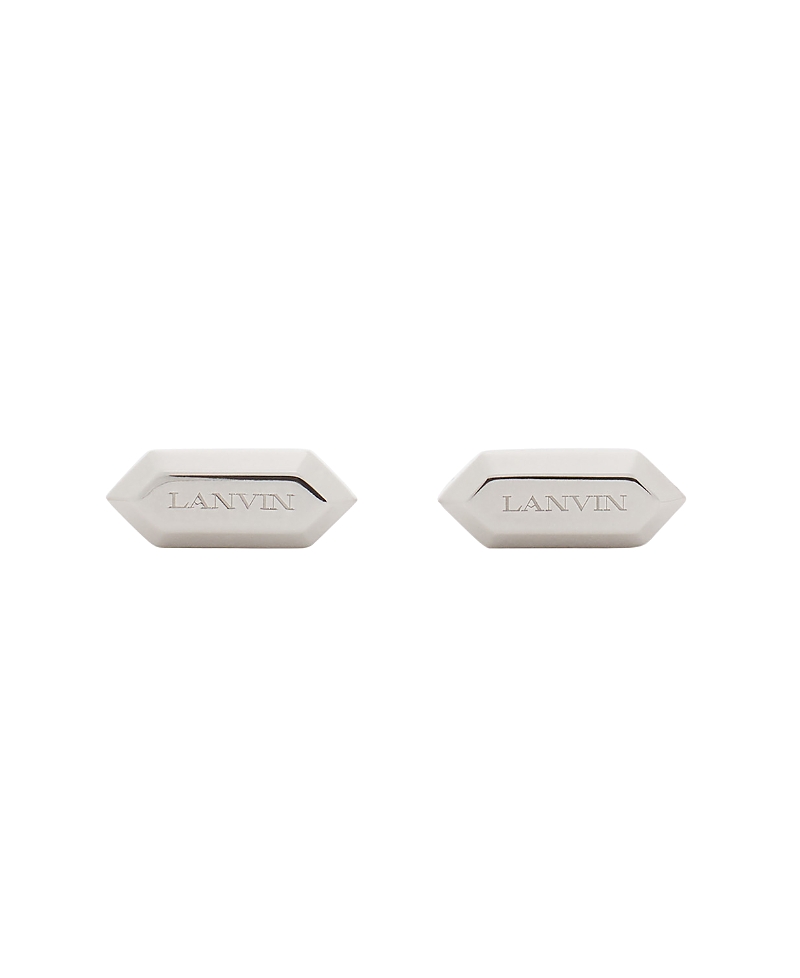 Lanvin Label Cufflinks In Metallic