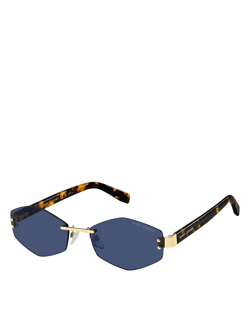 Marc Jacobs 57mm Geometric Sunglasses With Chain In Blue